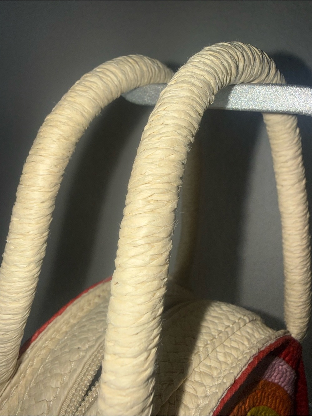 Rainbow Fringe Woven Mini Tote Bag-NWOT!! 🌈⛱️ - Picture 7 of 9